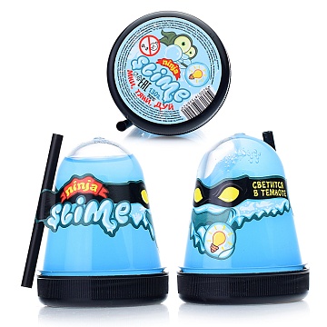 Лизун "Slime "Ninja" Светится в темноте синий S130-20