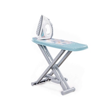 Набор игровой "Утюжок №3 с гладильной доской" (серо-голубой) (в сеточке) 67453