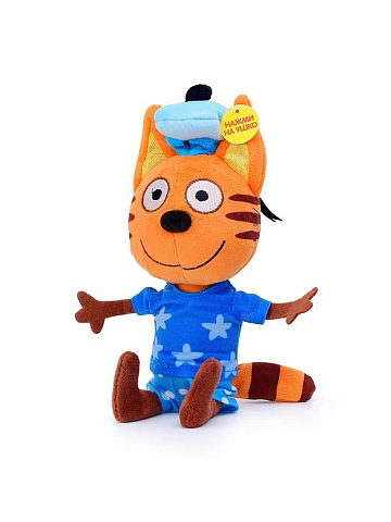 Мягкая игрушка "Коржик" в пляжной одежде 15см, музыкальный чип, в пакете 331425