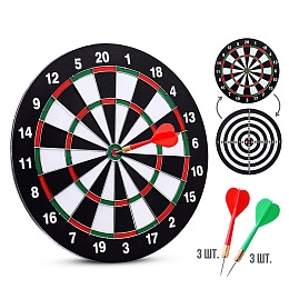 Дартс двусторонний с дротиками 15 