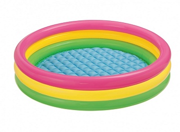 Бассейн надувной "Радуга" (надув.пол) 147х33см от 2лет 57422