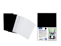 Набор цветного фетра, 8 листов, 2 цвета (черный, белый) А4 M-20239