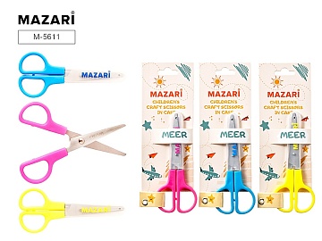 Ножницы детские MEER, 120мм, лезвия из нержавеющей стали, закругленные конц M-5611