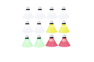 Набор воланчиков для бадминтона (12 шт.), цвет в асс. в пакете 00-0648