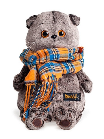 Басик и шарф в клеточку 22см