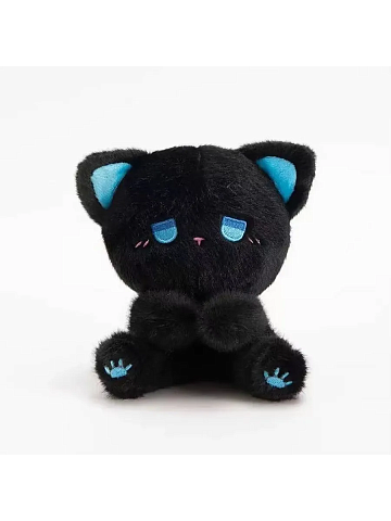 Мягкая игрушка Кот черный сидит мини