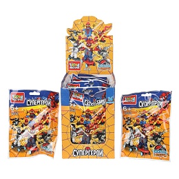 Конструктор фигурки спайдермен на скейте в пакетах 406340