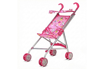 Коляска-трость для кукол в пакете "Розовый мир" 9302S