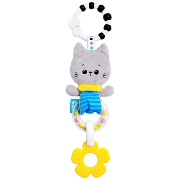 Игрушка-подвеска погремушка "Котёнок Кекс" 684