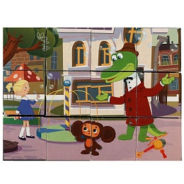 Набор кубиков «Чебурашка» 12шт 370437