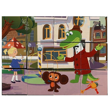 Набор кубиков «Чебурашка» 12шт 370437