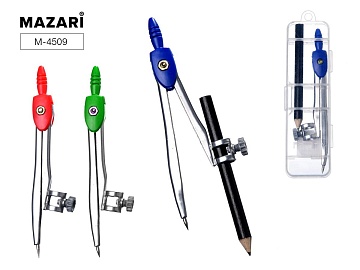 Готовальня из 2 предметов (циркуль, карандаш) M-4509