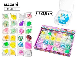 Игрушка-антистресс АССОРТИ мини лапки, животные, 3.5*3.5 см, M-20371  