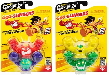 Гуджитсу Игровой набор 2 тянущиеся мини-фигурки Гу-Слингерс в ассортименте GooJitZu 69256