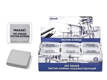 Ластик-клячка художественный серый, в футляре M-8533