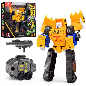 Робот трансформирующийся в бульдозер на гусеницах, в коробке 908-1B5