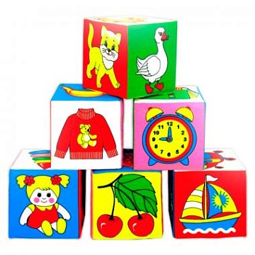 Мягкие кубики "Предметы" 001