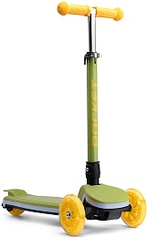 Самокат трёхколёсный ROCKET колёса световые PU, цвет зелёный R0198