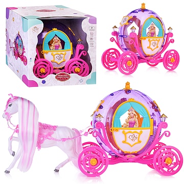 Карета "Для Принцессы" с лошадкой, в коробке 370B