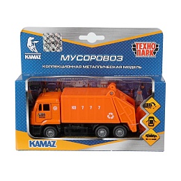 Машина металл KAMAZ МУСОРОВОЗ, 12 см, двери., подвиж.дет. 394833