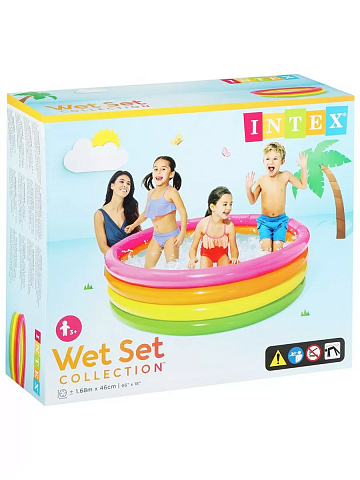 Бассейн надувной "Радуга" 168х46см, 780л, от 3 лет 56441