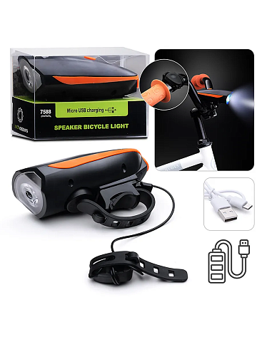 Фонарь аккумуляторный, велосипедный, 1200 мАч 00-6091