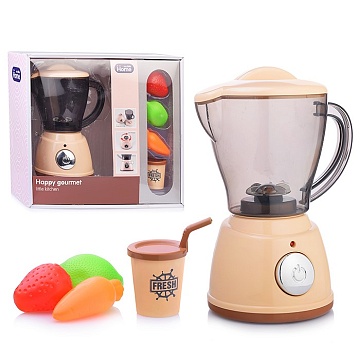 Бытовая техника "Соковыжималка" с набором продуктов, бежевый, (свет, звук) A1007-3
