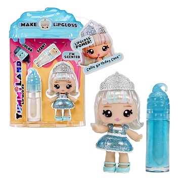 Яммиленд Игр наб Кукла Келли Кейк с набором для изготовления блеска для губ для детей Yummiland 6386