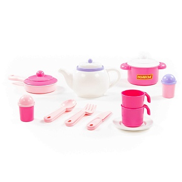 Набор детской посуды "Настенька" на 2 персоны (18 элементов) (в сеточке) 58997