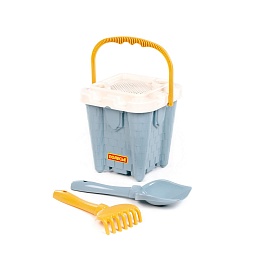 Набор №692: ведро-замок большое №2, ситечко-крепость большое, лопатка №5, грабельки №5 74403