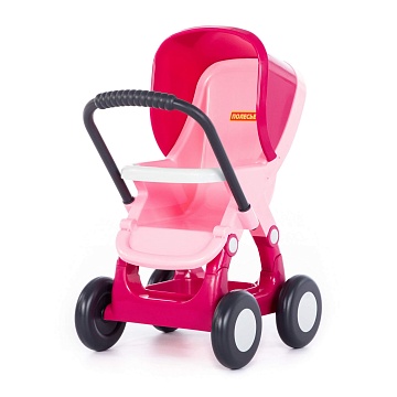 Коляска для кукол прогулочная "Alisa" 4-х колёсная (розовая) 95220