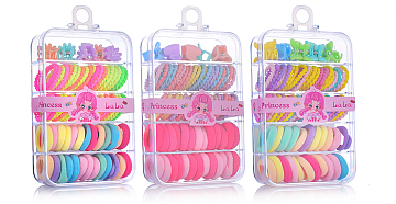 Набор резинок и заколок для волос "Радуга цвета" 00-3870