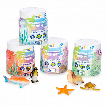 Игрушка "Мялка-жмялка", прозрачная с фигуркой SLI34