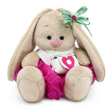 Зайка Ми в меховом воротничке и юбочке (малыш) SidX-626