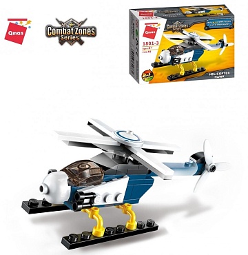 КОНСТРУКТОР ПЛАСТ. Combat Zones Helicopter Hawk 48 дет 1801-3