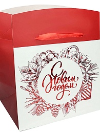 Подарочный пакет-коробка с мат. лам. 22,5*20*13,5 