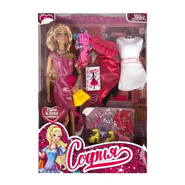 Кукла "София" модница с 2-мя комплектами одежды и акс. 386217
