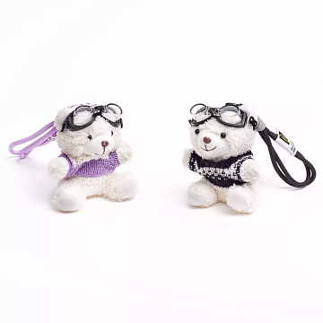 Брелок мягкий "Мишка в очках" 