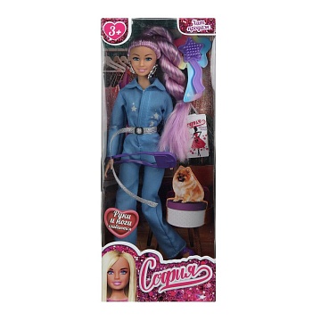 Кукла "София" с длинными фиолетовыми волосами 395138