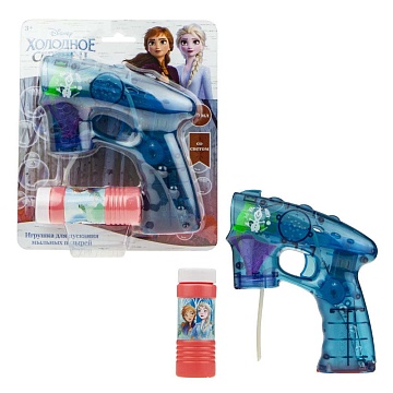 Холодное сердце, мыл. пистолет (прозрачный), световые эффекты , бут. 60 мл, блистер Т17307