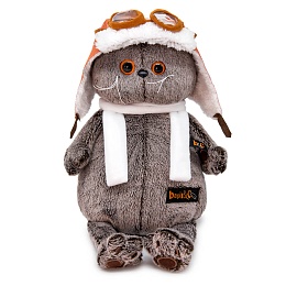 Басик в шлеме и шарфе 22см Ks22-009