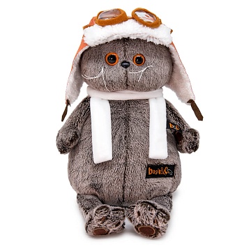 Басик в шлеме и шарфе 22см Ks22-009