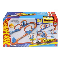 Игрушечный трек Hot Wheels Track Creator Triple Loops Race Track - Гоночная трасса с петлями - JDW39