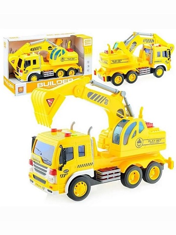 Дорожный экскаватор Builder инерц. свет. звук 1:16 WY310D Т27523