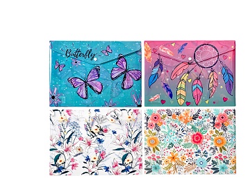 Папка канцелярская Dainty на кнопке, пластиковая, 26*36 см M-2517