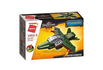 КОНСТРУКТОР ПЛАСТ. Combat Zones Figter flyingfish 45дет  1803-5