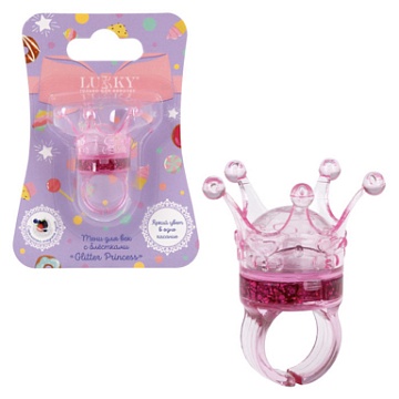 Lukky Glitter Princess, гель тени для век с блестками в колечке, цвет бордо Т26221