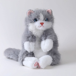 Мягкая игрушка Кошка рюкзак Серая 45см JX904032624GR