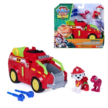 Щенячий патруль. Игровой набор Дино Машинка с фигуркой Маршалл, 20см. Paw Patrol 73305