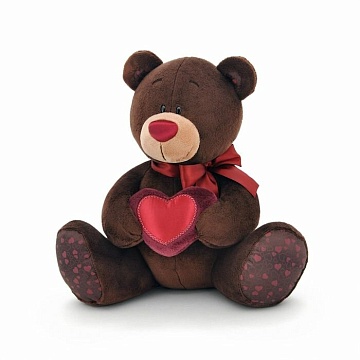 Мягкая игрушка Медведь Choco сидячий с сердцем 70см C003/70